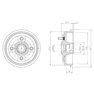 Тормозной барабан DELPHI BF434
