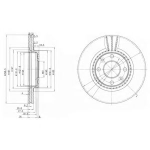 Тормозной диск DELPHI BG2625C