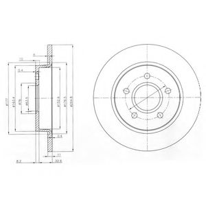 Тормозной диск DELPHI BG3896C