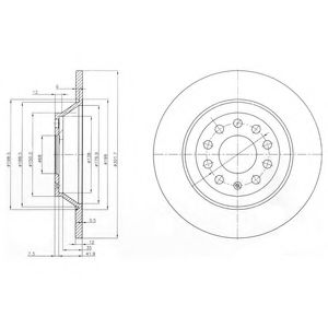 Тормозной диск DELPHI BG3956C