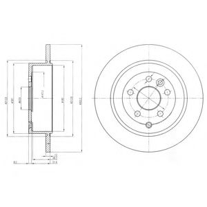 Тормозной диск DELPHI BG4124C