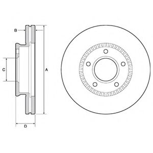 Тормозной диск DELPHI BG4663C