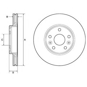 Тормозной диск DELPHI BG4667C