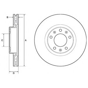 Тормозной диск DELPHI BG4669C