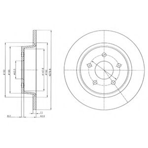 Тормозной диск DELPHI BG4533C