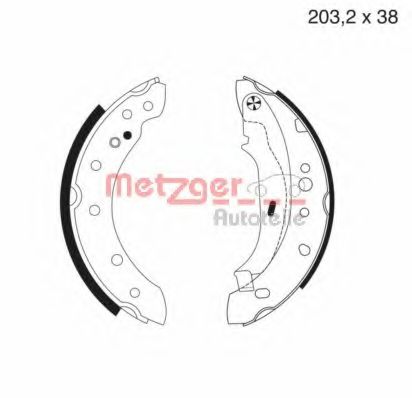 Комплект тормозных колодок METZGER MG 984