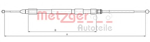 Трос, стояночная тормозная система METZGER 10.4267