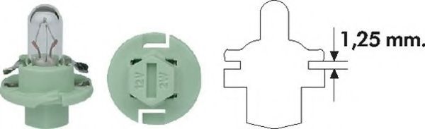 Лампа накаливания, освещение щитка приборов; Лампа накаливания MAGNETI MARELLI 002053100000