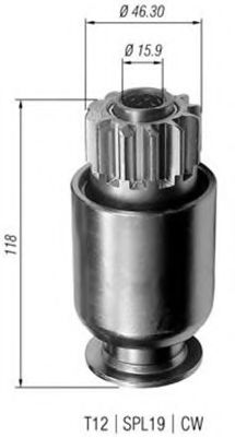 Ведущая шестерня, стартер MAGNETI MARELLI 940113020187