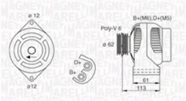 Генератор MAGNETI MARELLI 063730008010