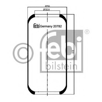 Кожух пневматической рессоры FEBI BILSTEIN 20782