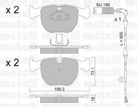 Комплект тормозных колодок, дисковый тормоз METELLI 22-0559-3K