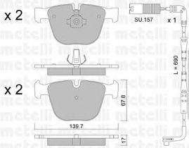 Комплект тормозных колодок, дисковый тормоз METELLI 22-0773-0K