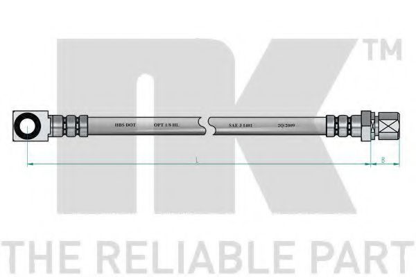 Тормозной шланг NK 853612