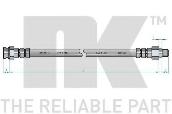 Тормозной шланг NK 853337