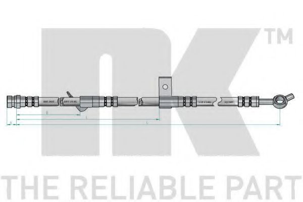 Тормозной шланг NK 853510
