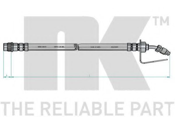 Тормозной шланг NK 853952