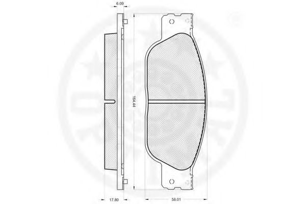 Комплект тормозных колодок, дисковый тормоз METZGER 073110