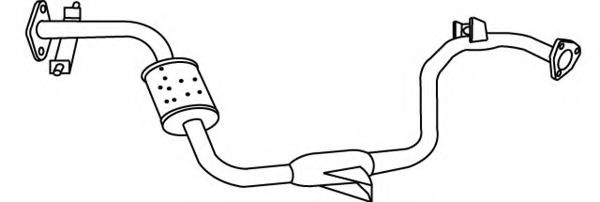 Средний глушитель выхлопных газов MEFEX 5138