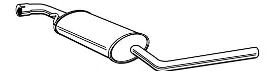 Средний глушитель выхлопных газов ASMET 04072