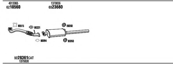 Система выпуска ОГ FONOS FOH19590