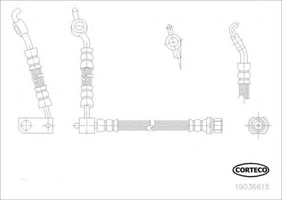 Тормозной шланг CORTECO 19036615