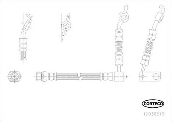 Тормозной шланг CORTECO 19036616