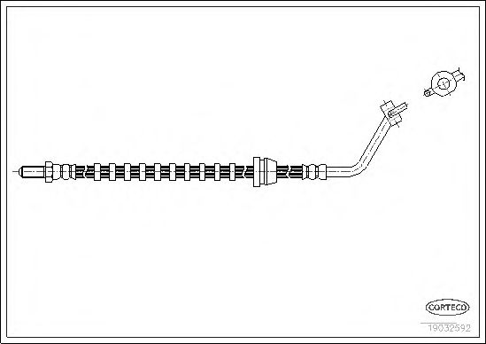Тормозной шланг CORTECO 19032592
