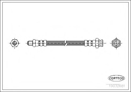 Тормозной шланг CORTECO 19032681