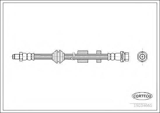 Тормозной шланг CORTECO 19034665