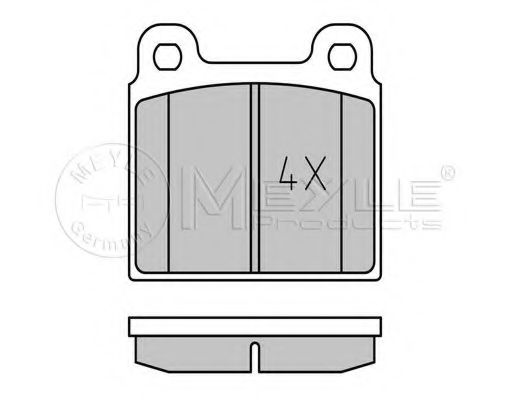 Комплект тормозных колодок, дисковый тормоз MEYLE 025 200 1115