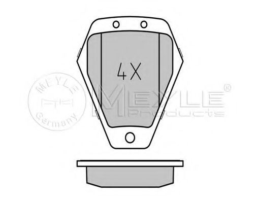 Комплект тормозных колодок, дисковый тормоз MEYLE 21452