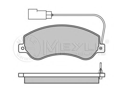 Комплект тормозных колодок, дисковый тормоз MEYLE 24484