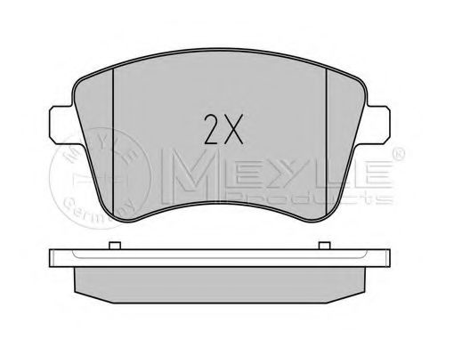 Комплект тормозных колодок, дисковый тормоз MEYLE 25185