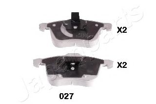 Комплект тормозных колодок, дисковый тормоз JAPANPARTS PA-027AF