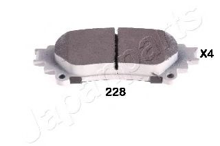 Комплект тормозных колодок, дисковый тормоз JAPANPARTS PP-228AF