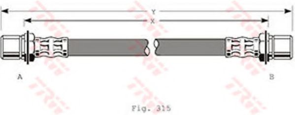 Тормозной шланг TRW PHA180