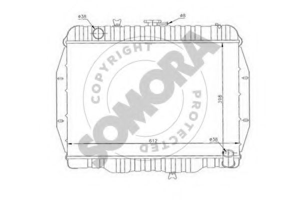 Радиатор, охлаждение двигателя SOMORA 065340