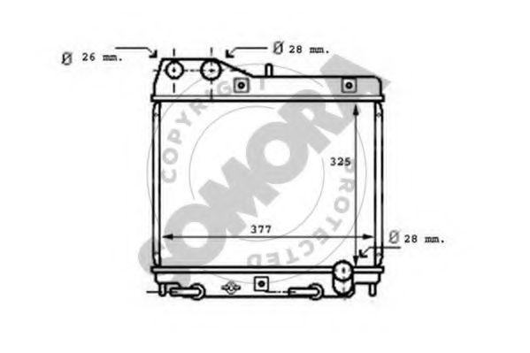 Радиатор, охлаждение двигателя SOMORA 120040B