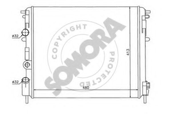 Радиатор, охлаждение двигателя SOMORA 240940F
