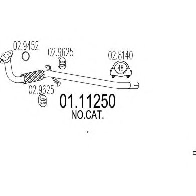 Труба выхлопного газа MTS 01.11250