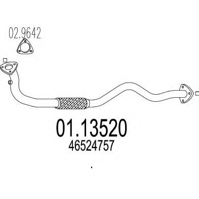 Труба выхлопного газа MTS 01.13520