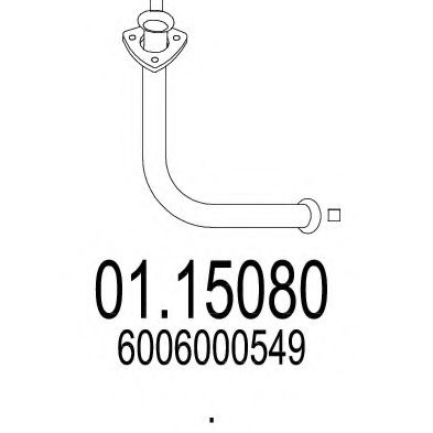 Труба выхлопного газа MTS 01.15080