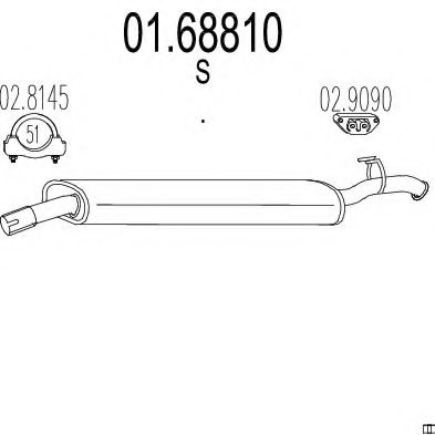 Глушитель выхлопных газов конечный CIA 05435