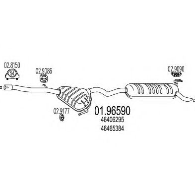 Глушитель выхлопных газов конечный ROSI 35156
