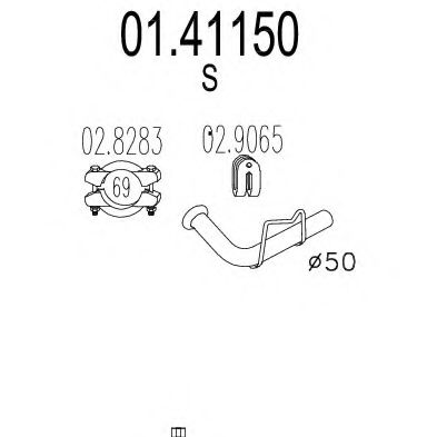 Труба выхлопного газа ROSI 15154