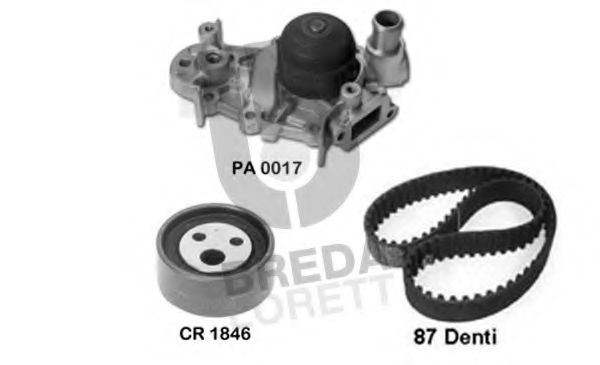 Водяной насос + комплект зубчатого ремня BREDA  LORETT KPA0058A
