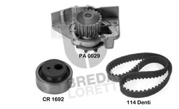 Водяной насос + комплект зубчатого ремня BREDA  LORETT KPA0103A