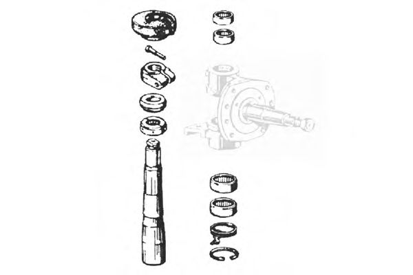 Ремкомплект, шкворень поворотного кулака OCAP 0927395