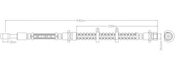 Тормозной шланг REMKAFLEX 3808